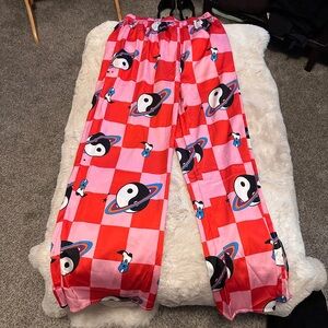 Dressed in LALA Red and Pink Planet Pants Suit